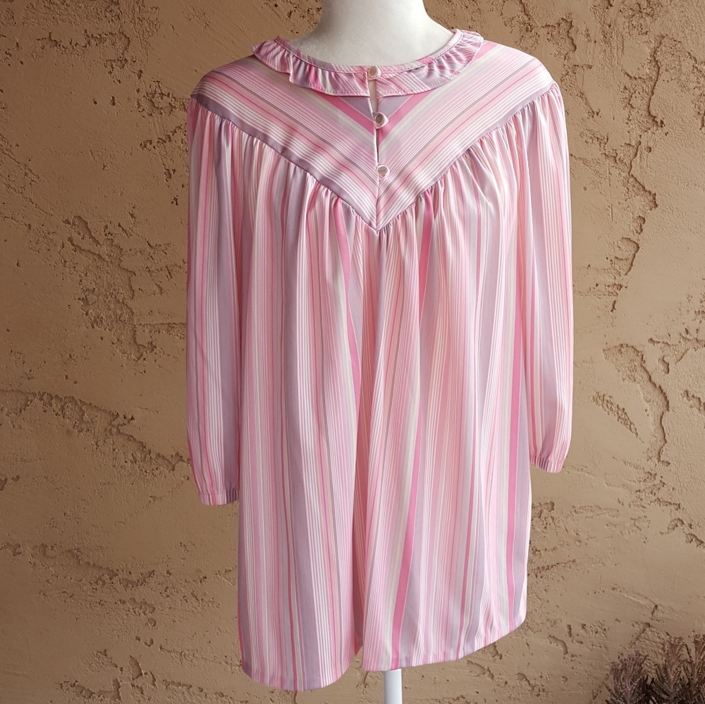 Vintage - Tiger Lily Pink Striped Blouse